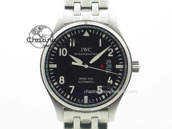 MIROTIME 0507 Mark XVIII IW327006 Titanium V7F 1:1 Best Edition Black Dial on Brown Leather Strap A Attractive 7080